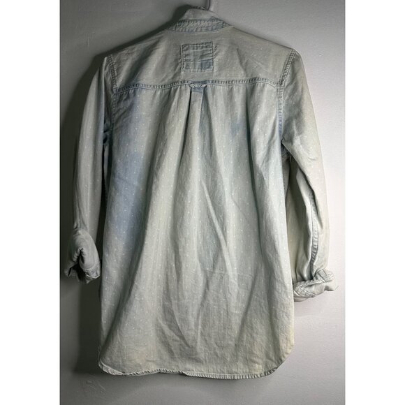 Vintage Abercrombie & Fitch Women’s M Denim Button Down Shirt Y2K 90s Western - Picture 2 of 8
